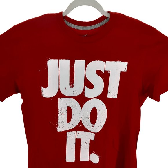 Nike Mens Large Red Just Do It JDI Adult T-Shirt - Picture 2 of 6